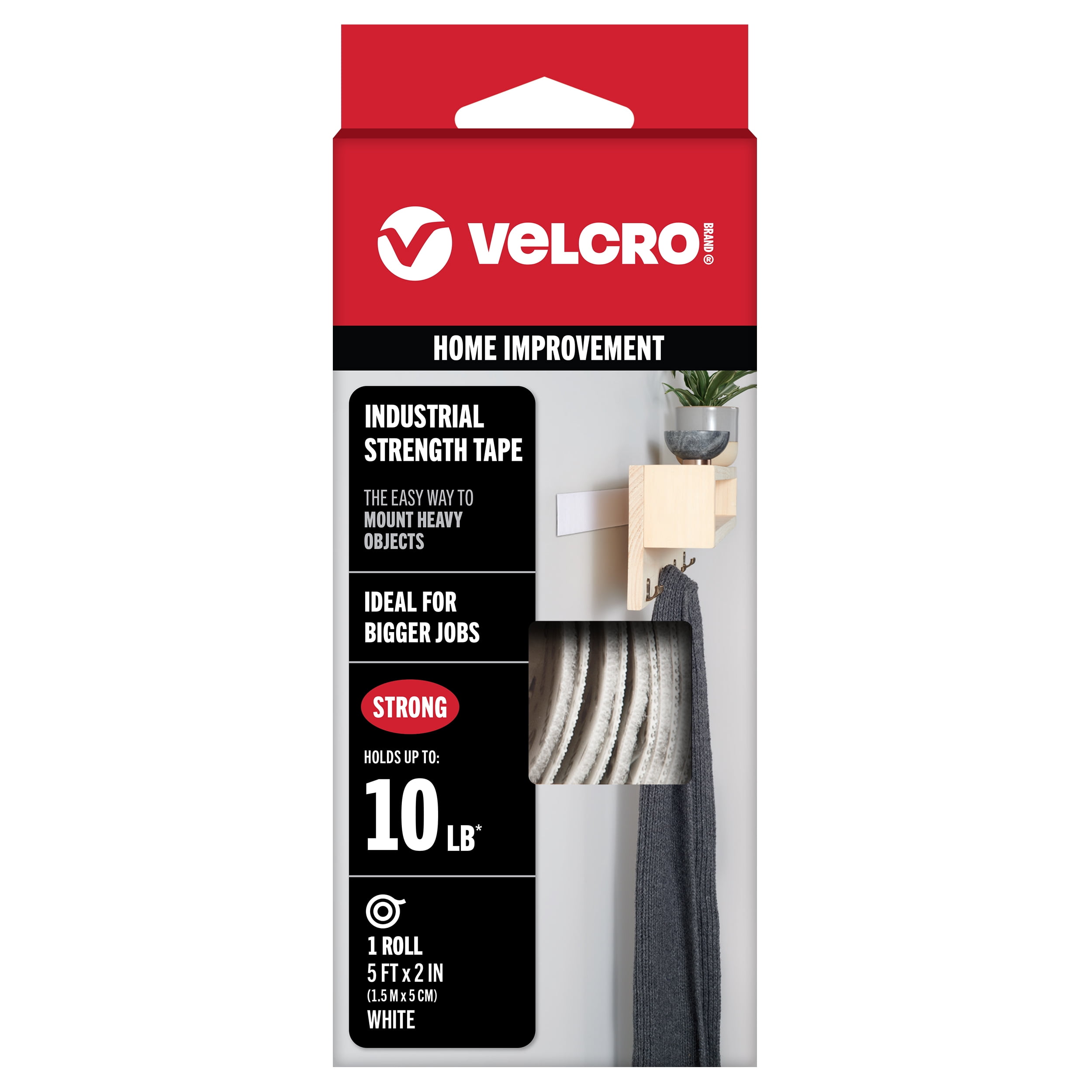 VELCRO® Brand Industrial Strength 5ft x 2in Roll. White VELCRO® Brand Industrial Strength 5ft x 2in Roll. White