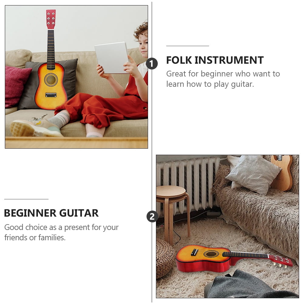 Eease 23" Acoustic Guitar for Kids Beginners, Mahogany Mini 6-String Hawaii Guitar