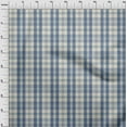 thumbnail image 4 of oneOone Rayon Grayish Blue Fabric Check Sewing Craft Projects Fabric Prints By Yard 56 Inch Wide, 4 of 4