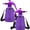 Purple, variant on 2 Pcs 1.5 Liter Misters Spray Pump Bottle with Full Neoprene Jacket and Built in Carrying Strap Garden Plant Mister Spray Bottle for Spring Personal Cooling Plants Watering (Red,Blue)