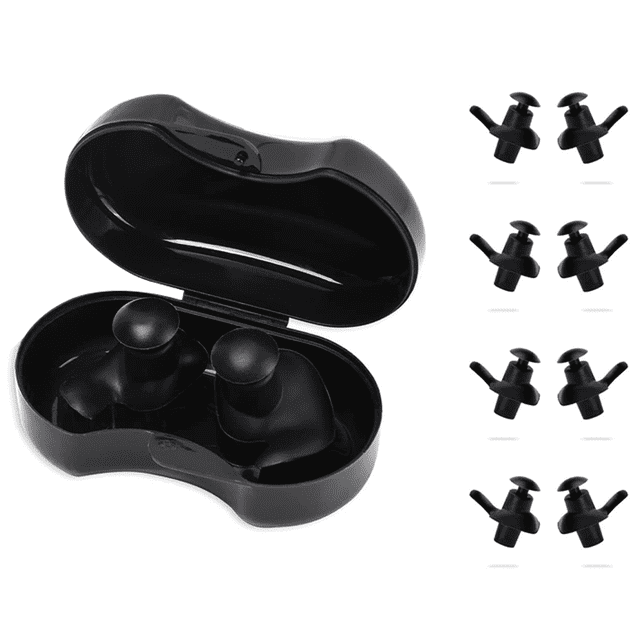 Tapones para los oídos de natación, tapones para los oídos impermeables de silicona, reutilizables, suaves, adecuados para nadar, surfear, bucear y otros deportes acuáticos, adultos y niños MFZFUKR CPB-DE-WX303-1
