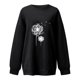 thumbnail image 3 of Gibobby Sudaderas para mujer Blusa informal de manga larga con cuello redondo y letras impresas para mujer (Negro, XXL), 3 of 5