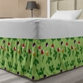 thumbnail image 1 of Vegetable Bed Skirt, Pattern of Colorful Radish Along Leaves Fresh Raw Healthy Illustration, Elastic Bedskirt Dust Ruffle Wrap Around for Bedding Decor, 4 Sizes, Green and Multicolor, by Ambesonne, 1 of 2