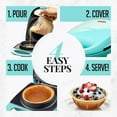 thumbnail image 5 of OVENTE Electric Waffle Bowl Maker for Breakfast with Non-Stick Coating Plates, Turquoise WMB2405BL, 5 of 7