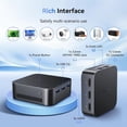 thumbnail image 5 of Blackview MP80 Mini PC Intel 12th N97 16GB ROM 512GB M.2 SSD Mini Desktop Computers Windows 11 Pro, Dual LAN, 3 HDMI, Blue, 5 of 7