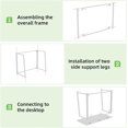 thumbnail image 4 of Small Foldable Desk for Small Spaces  Inch Folding Desk Space Saving Computer Desk  Small Office Desk Laptop Table   and  Legs, 4 of 6