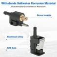 thumbnail image 4 of Conector de línea de combustible fuera de borda macho y hembra de 1/4" 6mm para motores Yamaha 6HP 8HP 9.9HP 15HP lado del tanque No.6Y1-24305-06-00 lado del motor No.6G1-24304-02-00, 4 of 7