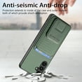 thumbnail image 6 of Magnetic Carbon Fiber Case for Samsung Galaxy A54 5G with Holder Kickstand, Fiber Texture Wallet Phone Case with Card Holder Durable Military Grade Protection Cover for Galaxy A54 5G, Green, 6 of 10
