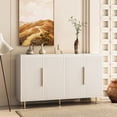 thumbnail image 3 of White Modern Buffet | Functions as Self - service Bookcase | MDF Material with Decorative Door | Organizes Home Collections, 3 of 7