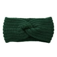thumbnail image 2 of Dadaria Headband for Women Soft Stretch Ear Warmer Headband Women Winter Cable Knit Headbands Hairbands Green One size,Women, 2 of 2