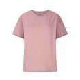 thumbnail image 5 of Raeneomay Oversized T Shirts Women's Solid Oversized T Shirts Casual Short Sleeve Shirts Loose CrewNeck Drop Shoulder Back Patch Pullover Tops Tees, 5 of 6