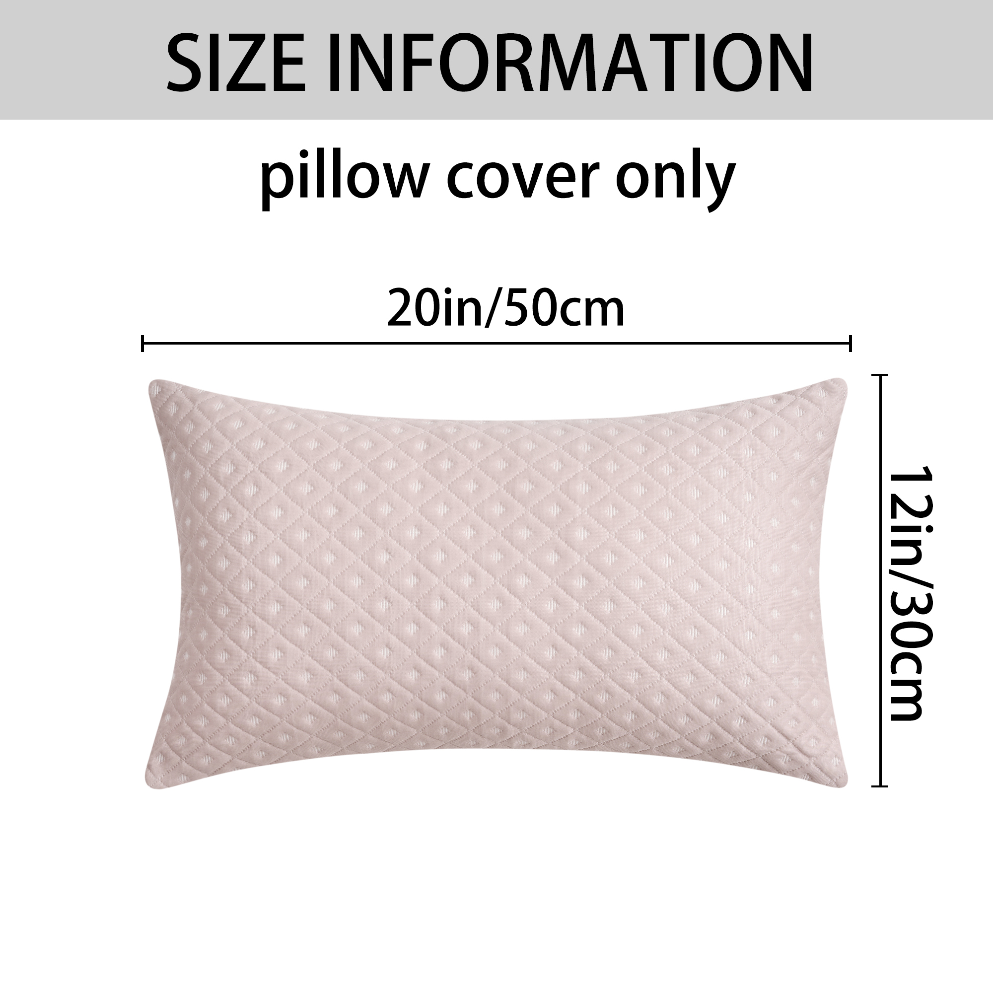 Unique Bargains 2 Pcs Soft Modern Geometric Cushion Cases Beige 12" x 20"