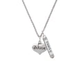 thumbnail image 2 of Delight Jewelry Silvertone Large Believe with Ribbon Heart Silvertone Family Bar Charm Necklace, 23", 2 of 4