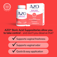 thumbnail image 5 of AZO Boric Acid Vaginal Suppositories with Aloe Vera, Supports Odor Control & Freshness Naturally, 30 Count, 5 of 8