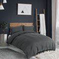 thumbnail image 3 of Duvet Cover Set 3 Piece Solid Color Bedding Set, 110gsm Polyester Microfiber Quilt Cover with Bow Tie Closure,Include 2 Pillowcases(No Duvet) Queen Dark Gray Unique Bargains Juego de Edredón Funda, 3 of 6