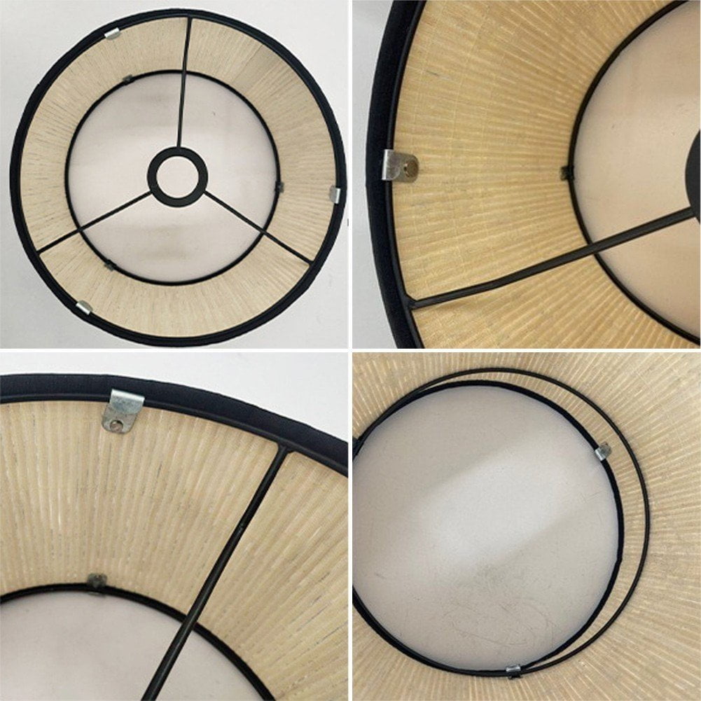 Drum Lamp Shade E27 Vintage Lampshade Stripe Pattern Chandelier Lamp Cover Replaceable Light Accessories for Pendant Floor Table Lamp Home Decor