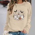 thumbnail image 2 of Aboser Lovely Halloween Sweatshirts for Women Graphic Shirt Classic Crewneck Tunics Warm Cozy Long Sleeve Pullover Sweatshirt Y2k Clothes, 2 of 7