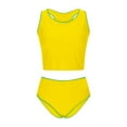 thumbnail image 4 of UTSJKR Womens Plus Size Tankini Swimsuits Tummy Control 2 Piece Bathing Suit Flowy Bikini with High Waist Shorts 2025 Yellow M, 4 of 9