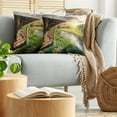 thumbnail image 5 of Ambesonne Nature Throw Pillow Cover 2 Pack, Wooden House by the Lake, 16", Multicolor, 5 of 7