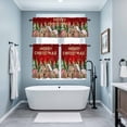 thumbnail image 3 of Merry Christmas Kitchen Curtains Sets for Windows 24 Inch Length, Winter Trees Xmas Snowflake Gingerbread Rod Pocket Window Treatments Tier Curtains and Valances Set for Bedroom/Bathroom, 3 of 8