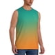 thumbnail image 2 of Balery Orange To Teal Gradient1 Camisetas sin mangas para hombre, absorbe la humedad y protege contra el mal olor.-Small, 2 of 7