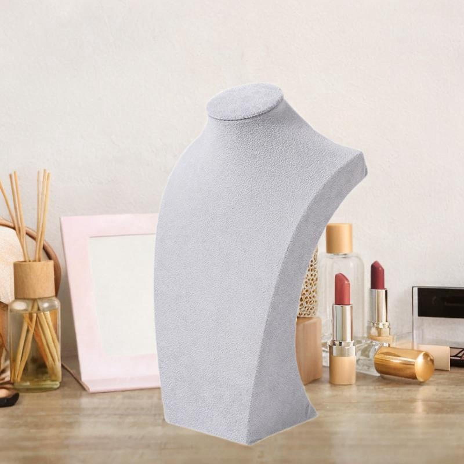 Milageto Necklace Display Stand Display Necklace Mannequin for Business Selling Gray 40cm Height