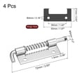 thumbnail image 2 of Spring Loaded Latch Pin, 4 Pack 2.83" - 304 Stainless Steel Spring Latch, Right-Handed with Hole (Silver), 2 of 5