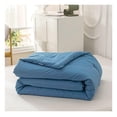thumbnail image 4 of Lake Blue Comforter Queen Blue Bedding Set 3 Pieces Light Blue Comforter Set 1 Blue Queen Comforter with 2 Pillowcases, 4 of 6