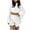 White, variant on cfhntfmh Women's Knit Pajamas Long Sleeve Crop Tops with Ruffle Shorts 2 Piece Outfit Sleepwear Matching Lounge Set