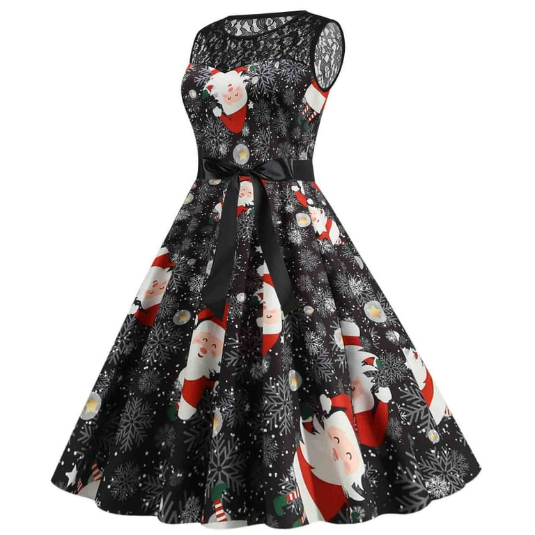 YWDJ Christmas 80s Prom Dress for Women Plus Size Fashion Lace A
