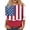 Multicolor #288, variant on KDDYLITQ 250th Anniversary Usa Tshirt for Women Vintage Usa Flag Crew Neck T-Shirts Summer National Flag Print July 4th Tees Usa Star Stripes Cute 3/4 Sleeve Tops Deep Red 3XL