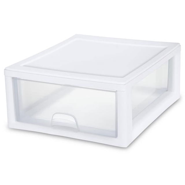 Cajón apilable Sterilite, 16 cuartos de galón, transparente (paquete de 1)