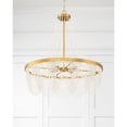 thumbnail image 4 of Fiona 4 Light Antique Gold Chandelier with Clear Beads, 4 of 7