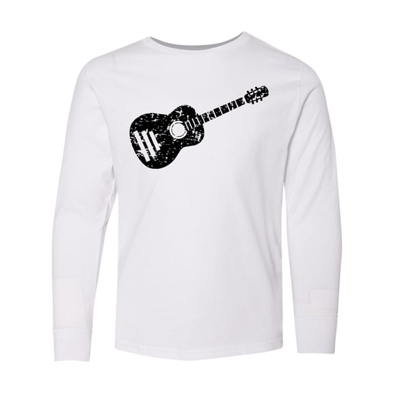 Inktastic Grunge Guitar Long Sleeve Youth T-Shirt