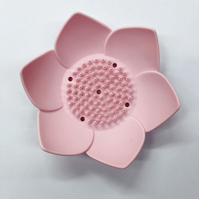 1 jabonera Lotus, jabonera de silicona Lotus, jabonera Lotus Comfort, para baño, cocina, cuarto de ducha, lavandería o guardarropa Rojo Verde