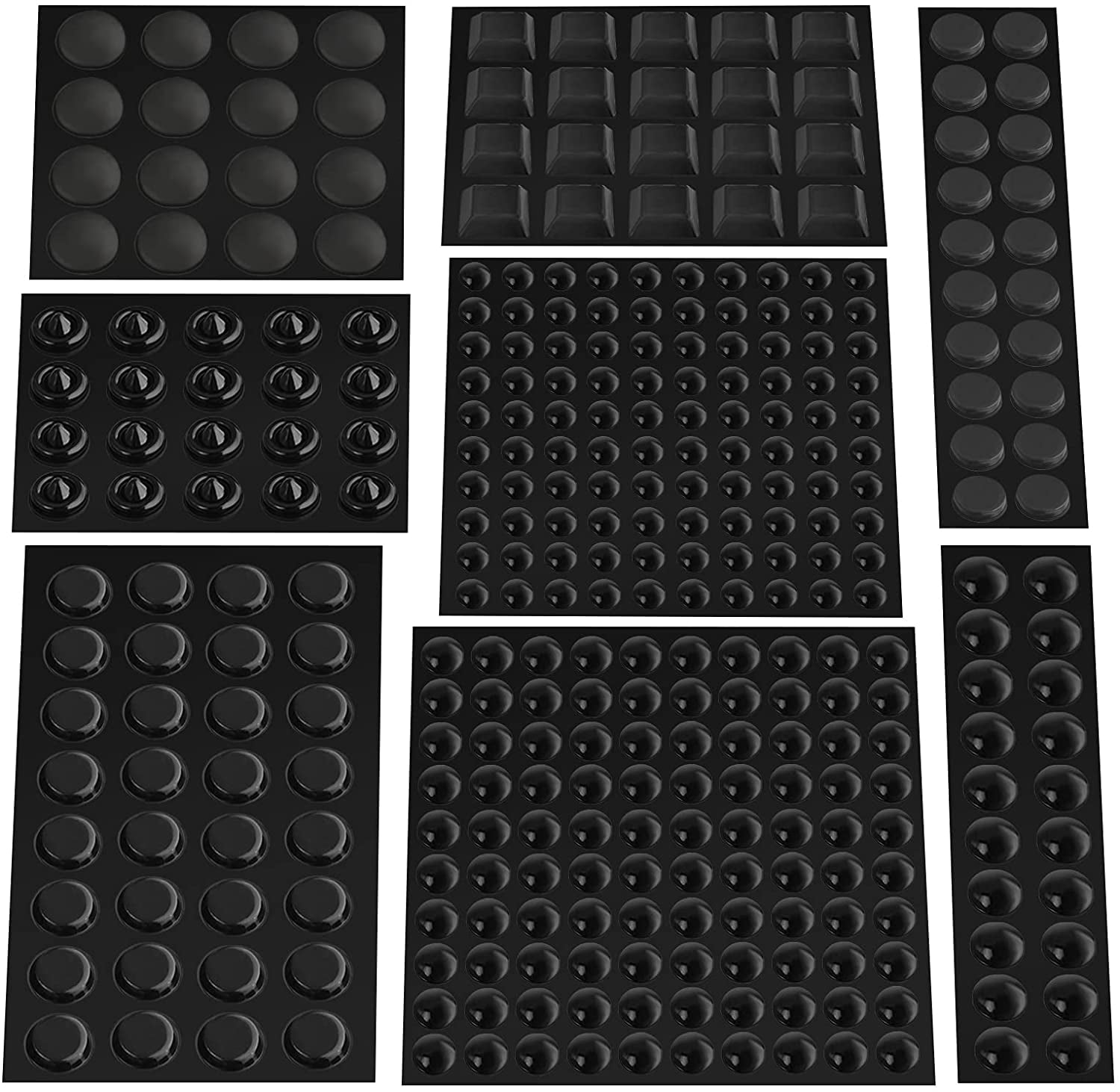 JESOT Bumpers, 328PCS SelfAdhesive Black Door Bumpers