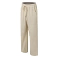 thumbnail image 6 of European Casual Linen Hop Beach Pants for Men Comfortable Loose Fit Foreign Trade Sports Trousers Lightweight Breathable Summer Men's Active Pants Beach Loose Trousers Adjustable Waist, 6 of 7