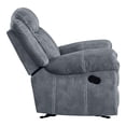 thumbnail image 4 of ACME Zubaida Velvet Reclining Sofa with USB Dock in 2-Tone Gray, 4 of 11