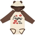 thumbnail image 3 of Inktastic Mimi Was Here Red Kisses Boys or Girls Long Sleeve Baby Bodysuit, 3 of 5