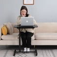 thumbnail image 7 of Bed Desk Adjustable Overbed Bedside Table Rolling Laptop Tray Desk Cart Height Portable Mobile Sit Stand Table Tilting Hospital Bed with Wheels, 7 of 7
