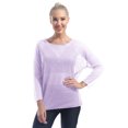 thumbnail image 3 of DPOIS Women's Casual Long Sleeve Mesh Blouse Performance Shirts Top, 3 of 7