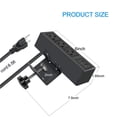 thumbnail image 3 of Regleta de alimentación con abrazadera de escritorio de 3 salidas con puertos USB, estación de energía de carga USB para montaje en escritorio, toma de corriente de borde de 3 pies 125V 12A 1500W, 3 of 5