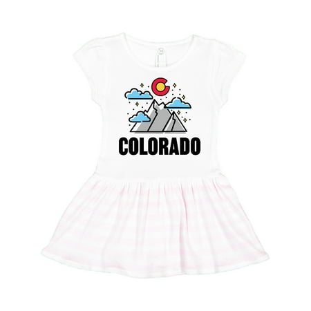 

Inktastic Colorado Mountains and Clouds Gift Toddler Girl Dress