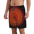 thumbnail image 2 of Fuzoiu Mandala Print Men's Beach Shorts,Men's Swim Trunks,Quick Dry Board Shorts with Pockets,Men's Bathing Suits for Surfing, Running, and Casual Wear-Small, 2 of 6