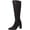 Dark Brown Synthetic, variant on Franco Sarto Women's L-Katherine Pointed Toe Knee High Boots Black Wide Calf 8.5M
