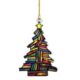 thumbnail image 2 of Dongrere Stacked-books Ornament Christmas Hanging Ornament for Christmas Tree & Car Interior Decoration, 2 of 5