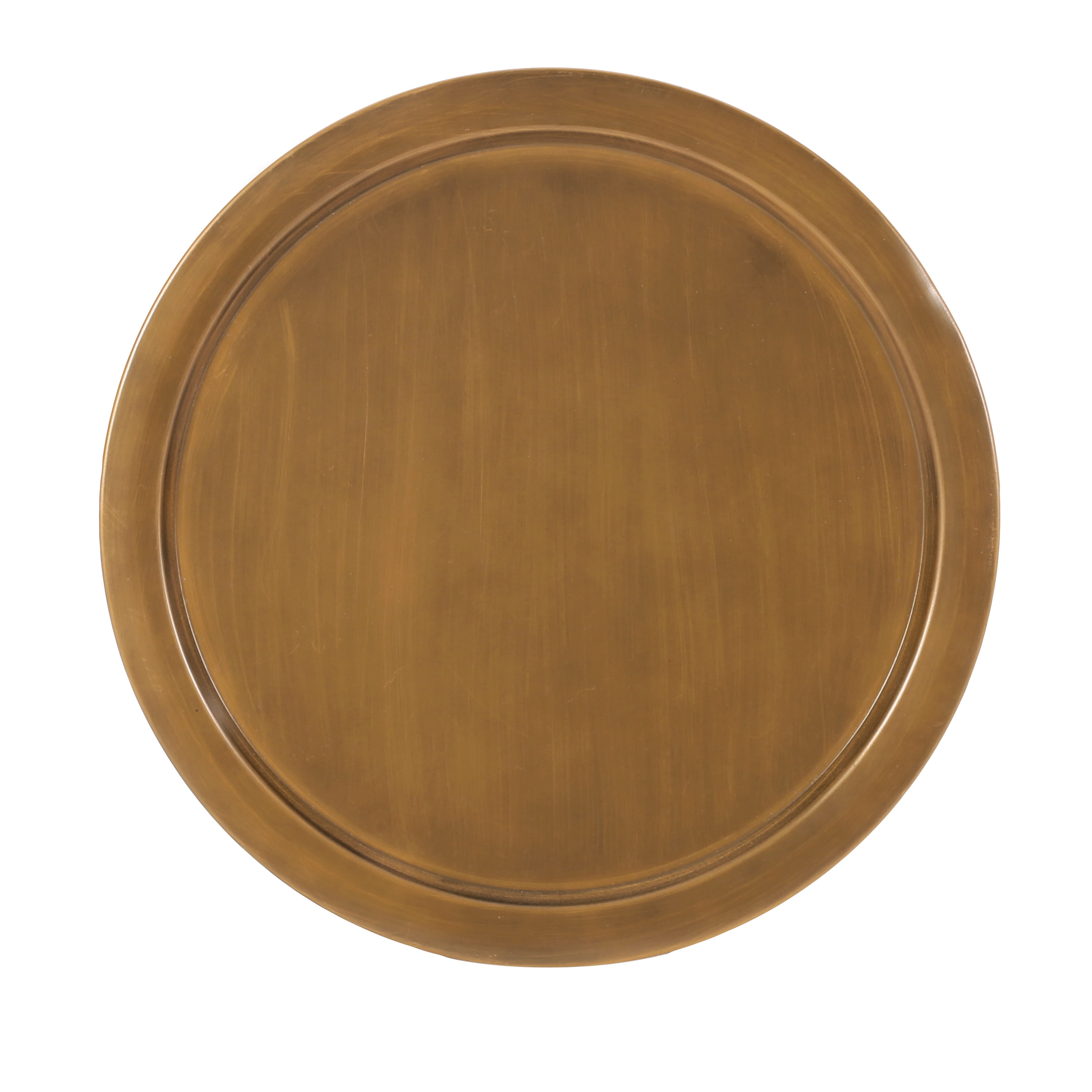 Noble House Manville Metal Hourglass Coffee Table, Brushed Antique Gold