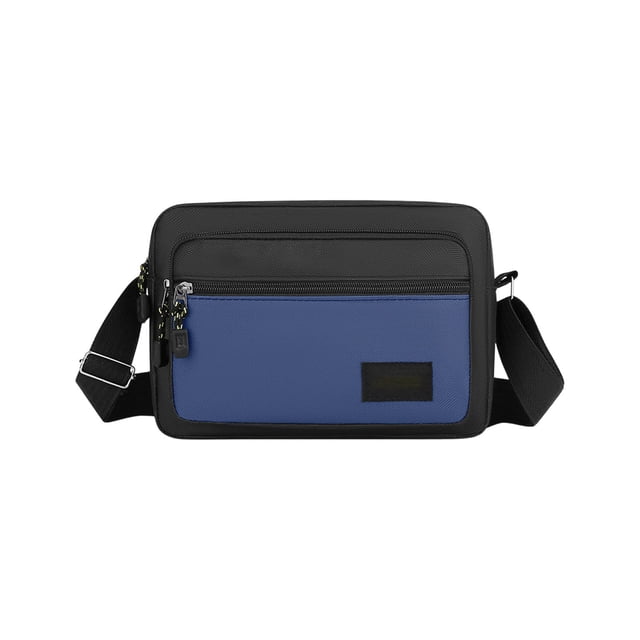 Pequeño Bolso Transversal Transparente, Bolso de Peito de Nylon Masculino 26x18cm, Bolso de Hombro Ajustable, Mochila con Correa de Pecho