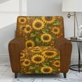thumbnail image 2 of Renewold Sunflower Wood Grain Bee Print Stretch Recliner Couch Cover Heavy Duty Reclining Chair Cover 4 Pieces Lazy Boy Recliner Chair Slipcover Thick Soft Furniture Protector, 2 of 8