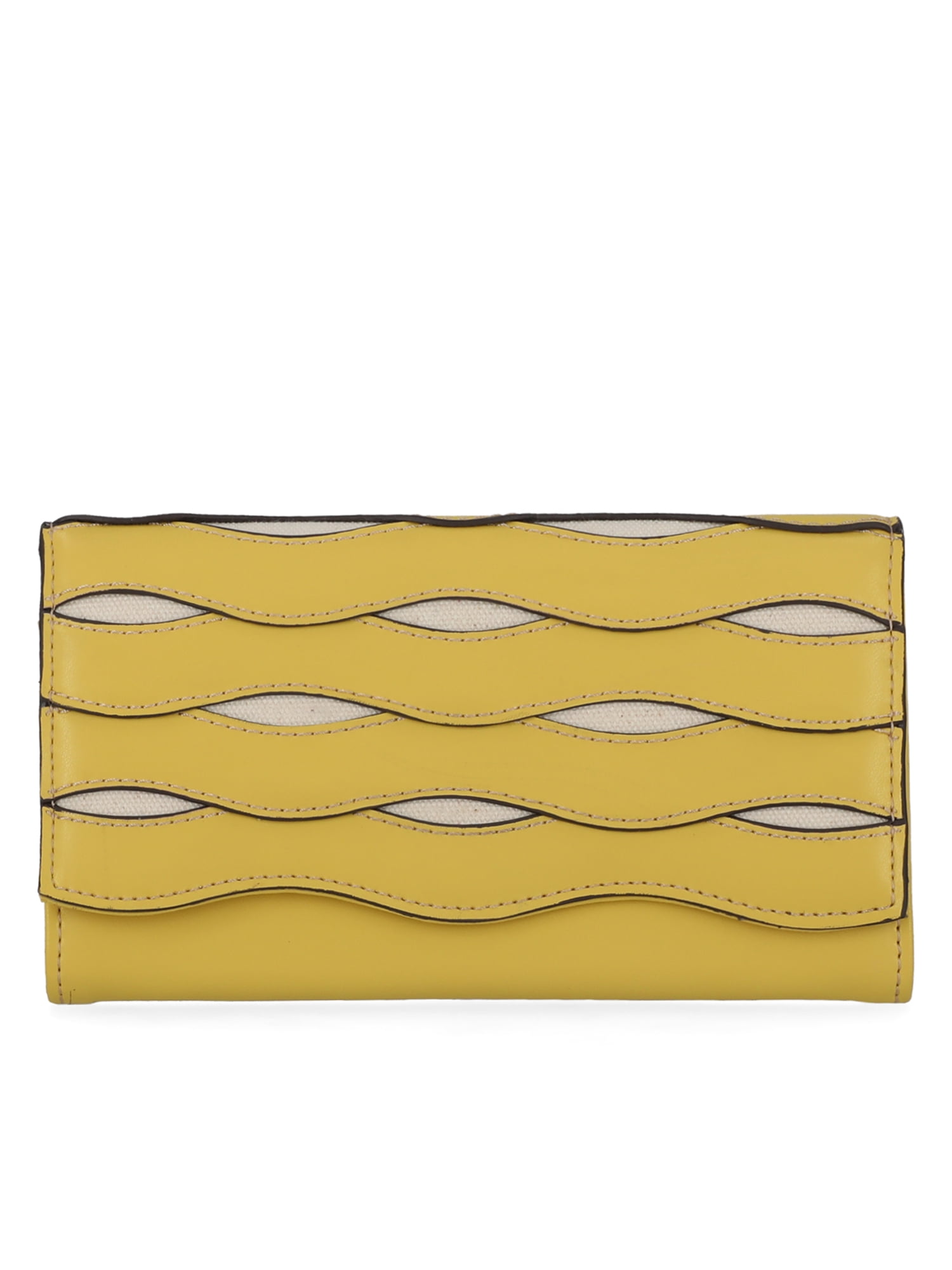 Free Assembly Women's Avery Cut Out Clutch Wallet, Sunset and Cream